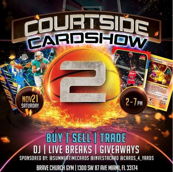 Courtside Card Show | November 21, 2020 | Event Flyer