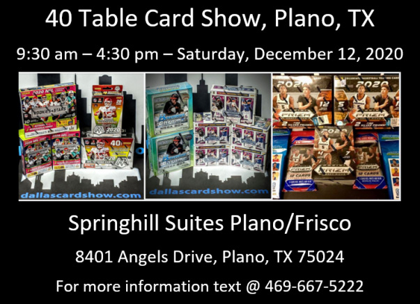 Dallas Card Show | December 12, 2020 | Event Flyer