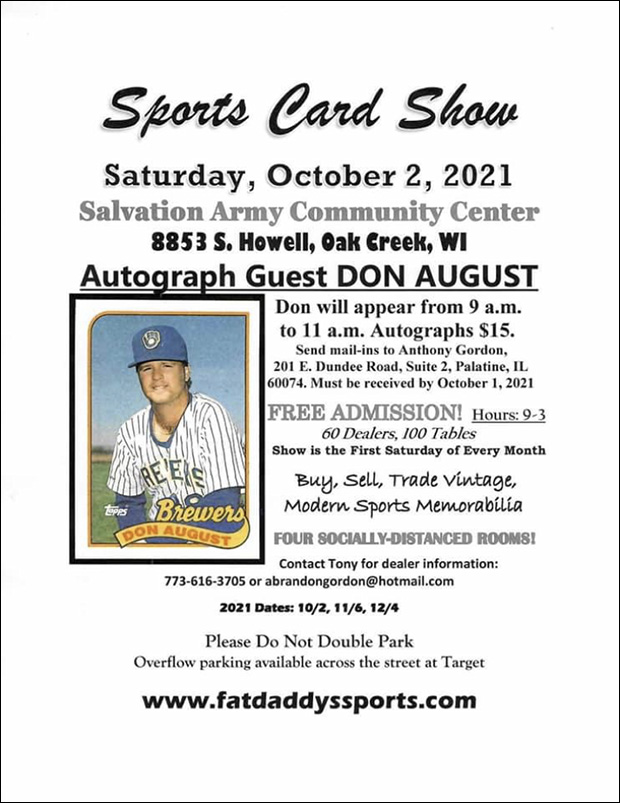 Fat Daddy's Sports Sports Card Show | October 2, 2021 | Event Flyer