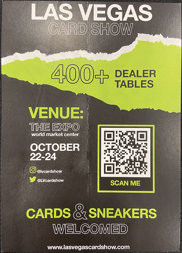 Las Vegas Card Show | October 22-24, 2021 | Event Flyer