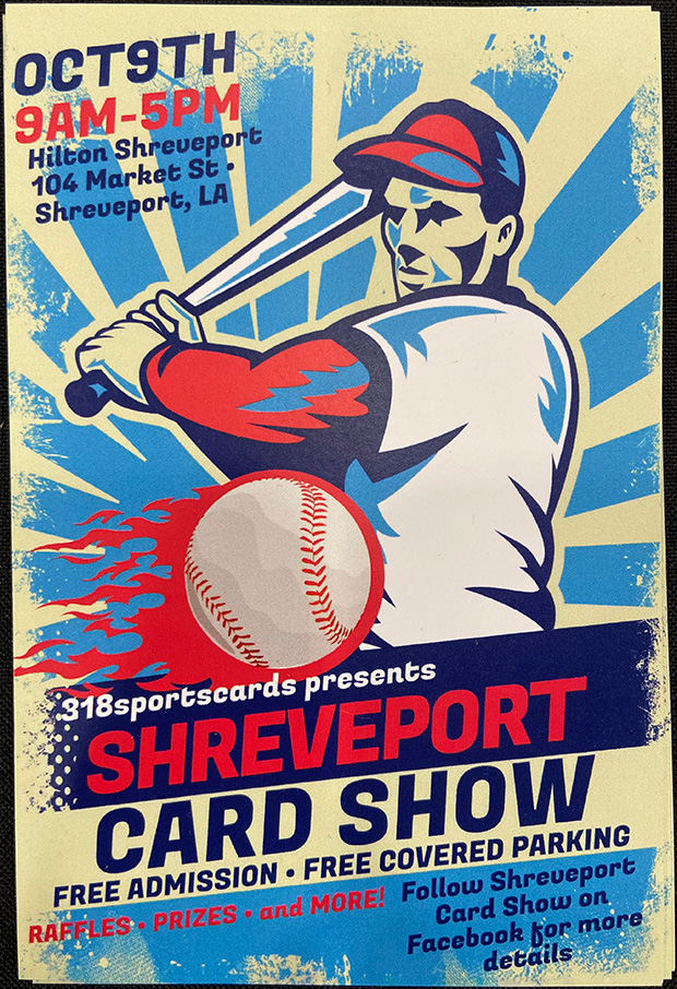 Shreveport Card Show | October 9, 2021 | Event Flyer