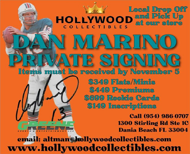 Dan Marino Signing | November 5, 2021 | Event Flyer