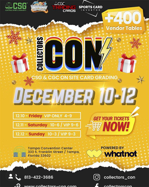 Collectors Con | December 10-12, 2021 | Event Flyer