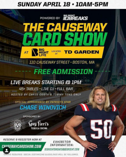 Causeway Card Show | April 18, 2021 | Event Flyer