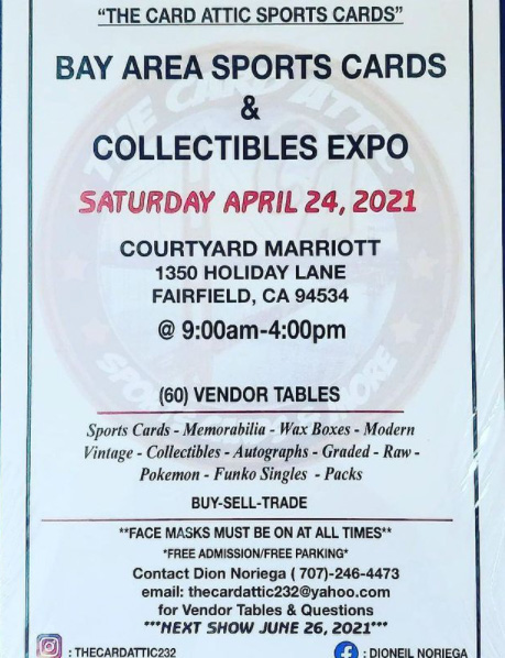 Bay Area Sports Cards & Collectibles Expo | April 24, 2021 | Event Flyer