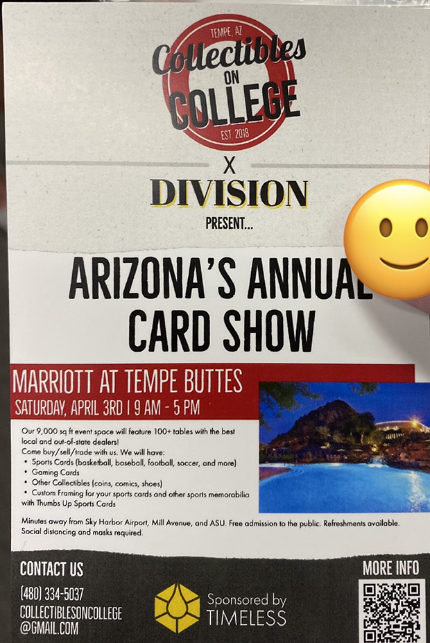 Arizona's Annual Card Show | April 3, 2021 | Event Flyer