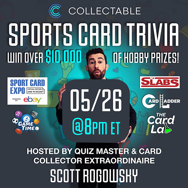 Sports Card Trivia | May 26, 2021 | Event Flyer