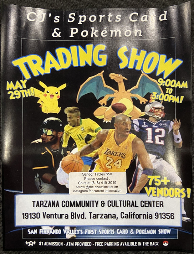 CJ's Sports Card & Pokémon Show | May 29, 2021 | Event Flyer