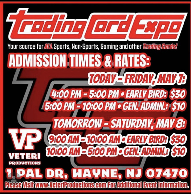 Trading Card Expo | May 7-8, 2021 | Event Flyer