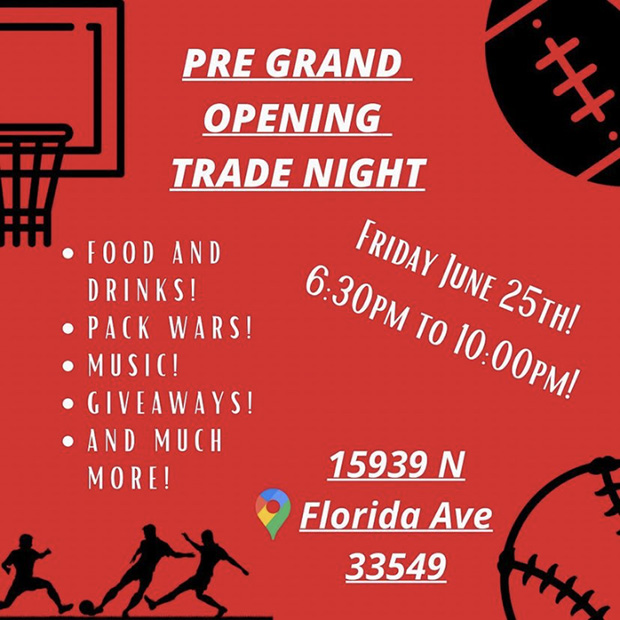 Tampa Card Shop Trade Night | June 25, 2021 | Event Flyer