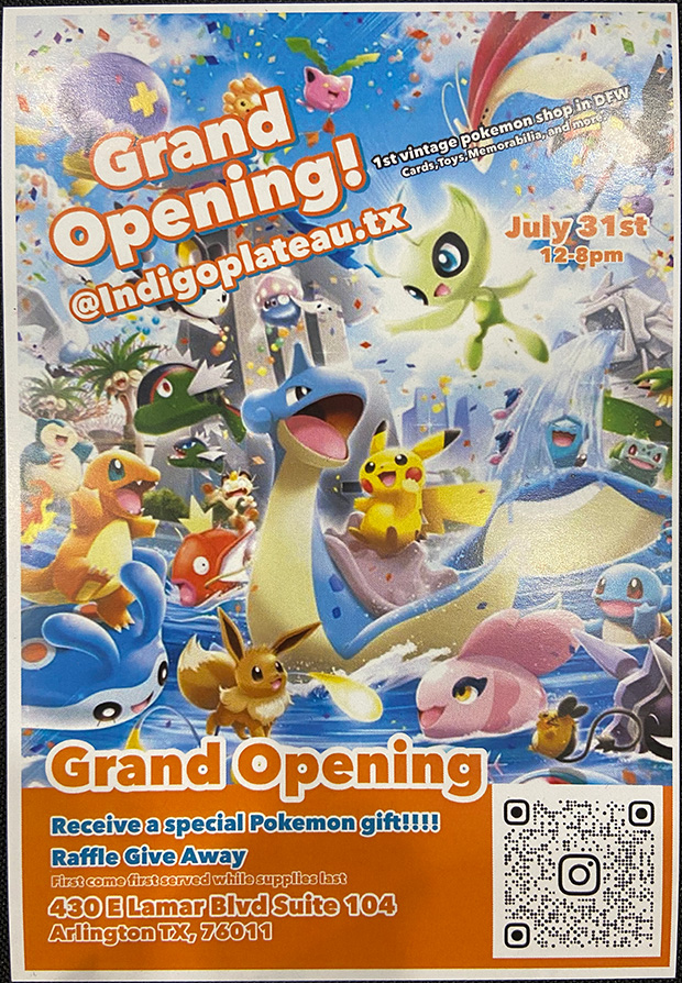 Indigo Plateau Pokémon Store Grand Opening | July 31, 2021 | Event Flyer