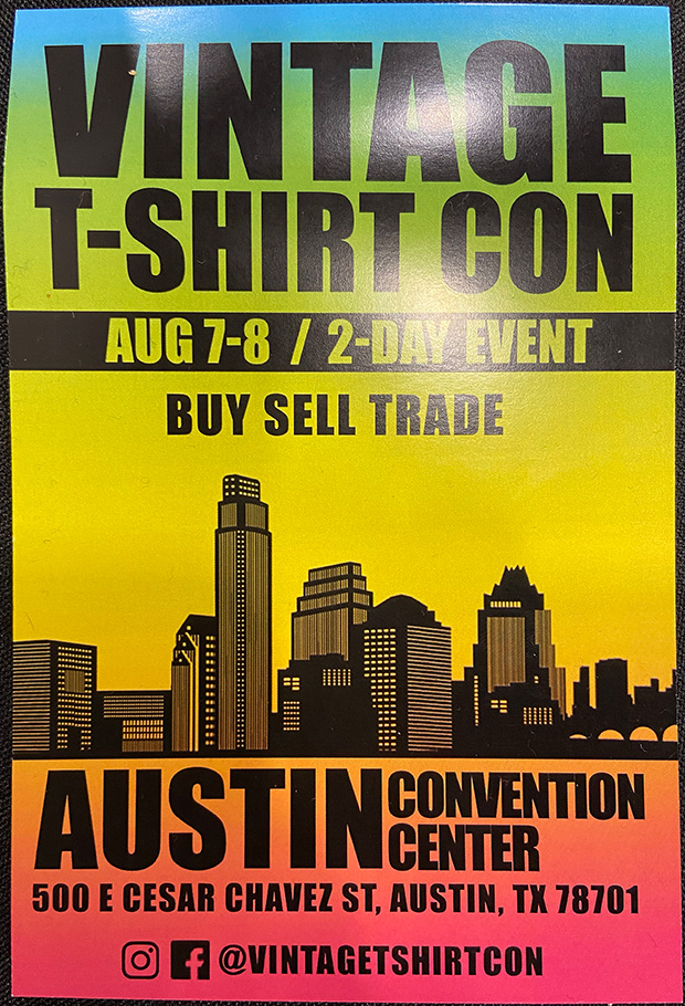 Vintage T-Shirt Con | August 7-8, 2021 | Event Flyer