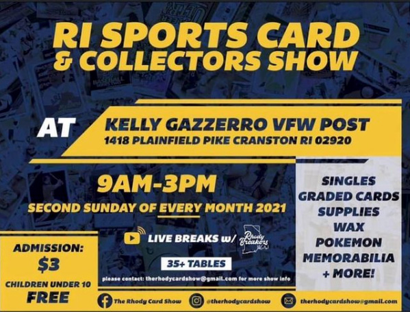 RI Sports Card & Collectors Show | 2021 Dates | Event Flyer