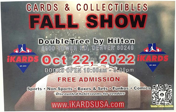 iKards Cards & Collectibles Fall Show | October 22, 2022 | Event Flyer