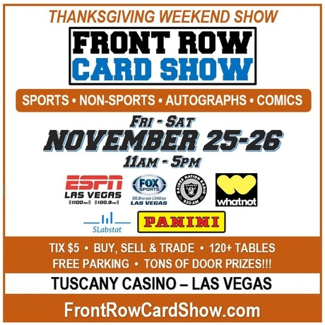 Front Row Card Show | November 25-26, 2022 | Event Flyer