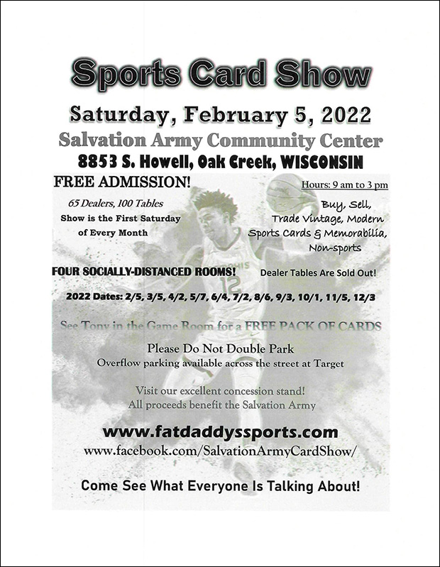 Fat Daddy’s Sports Sports Card Show | February 5, 2022 | Event Flyer