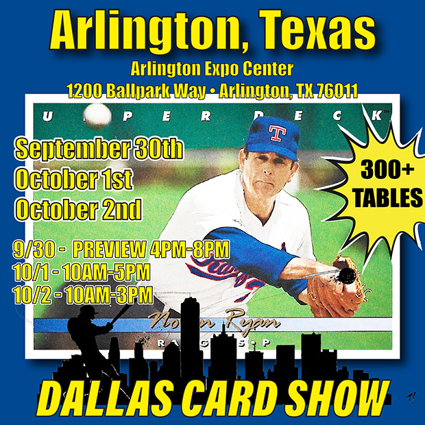 Dallas Card Show | September 30-October 2, 2022 | Event Flyer