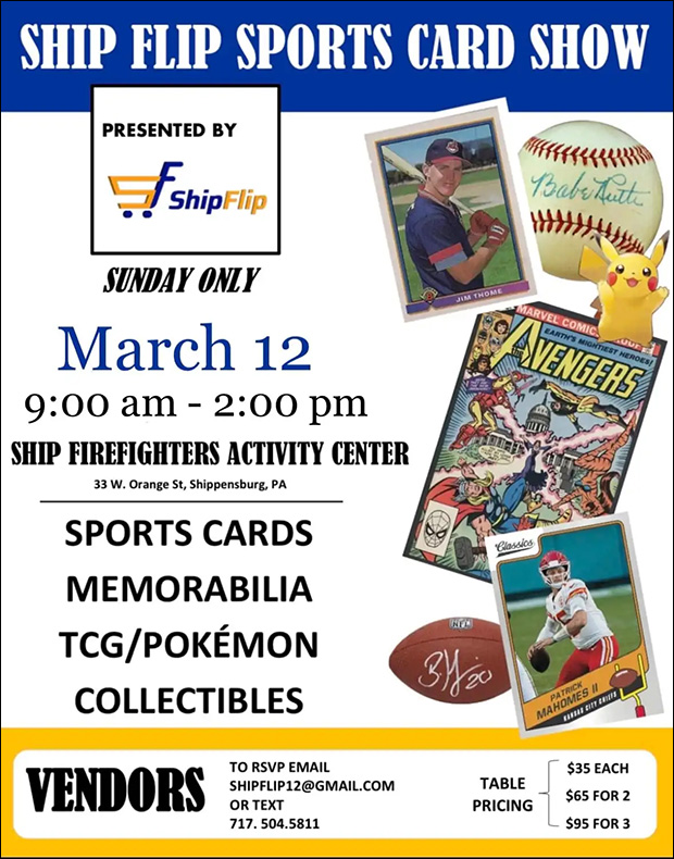 Ship Flip Sports Card Show | March 12, 2023 | Event Flyer