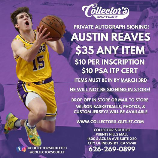 Austin Reaves Signing | March 3, 2023 | Event Flyer