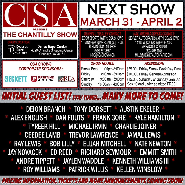 CSA Chantilly Show | March 31-April 2, 2023 | Event Flyer