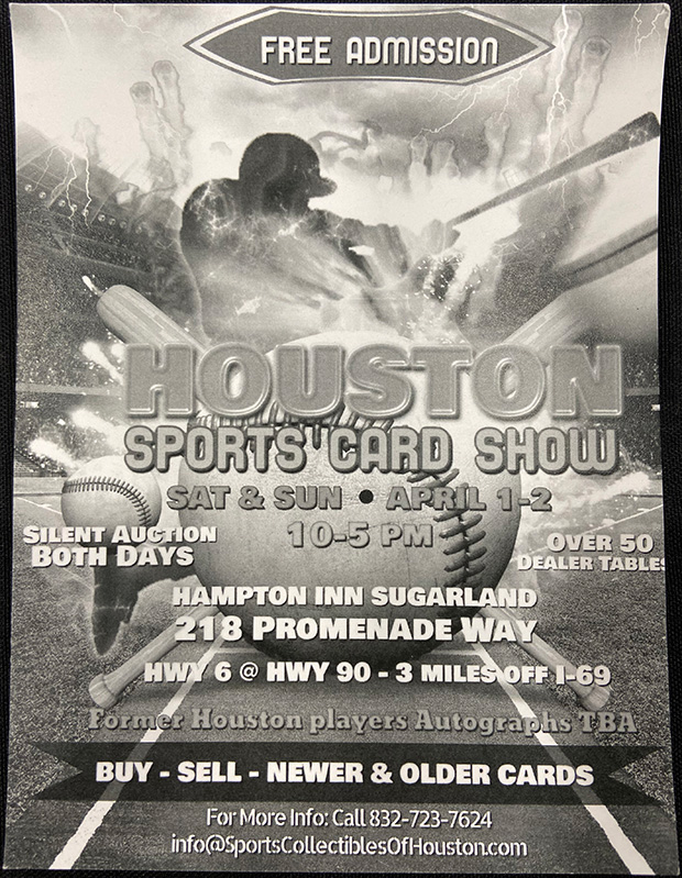 Houston Sports Card Show | April 1-2, 2023 | Event Flyer