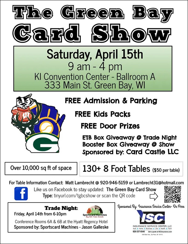 The Green Bay Card Show | April 15, 2023 | Event Flyer