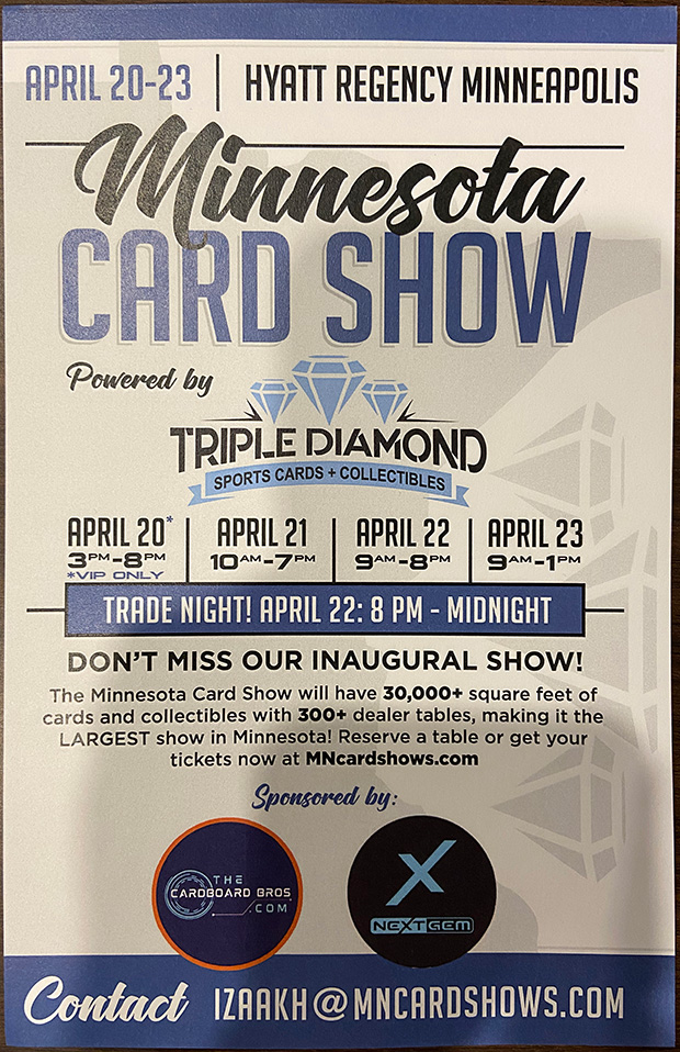 Minnesota Card Show | April 20-23, 2023 | Event Flyer
