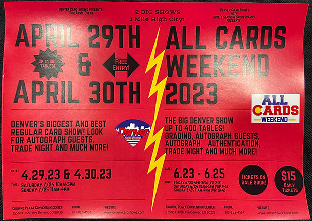 All Cards Weekend | April 29-30, 2023 | Event Flyer