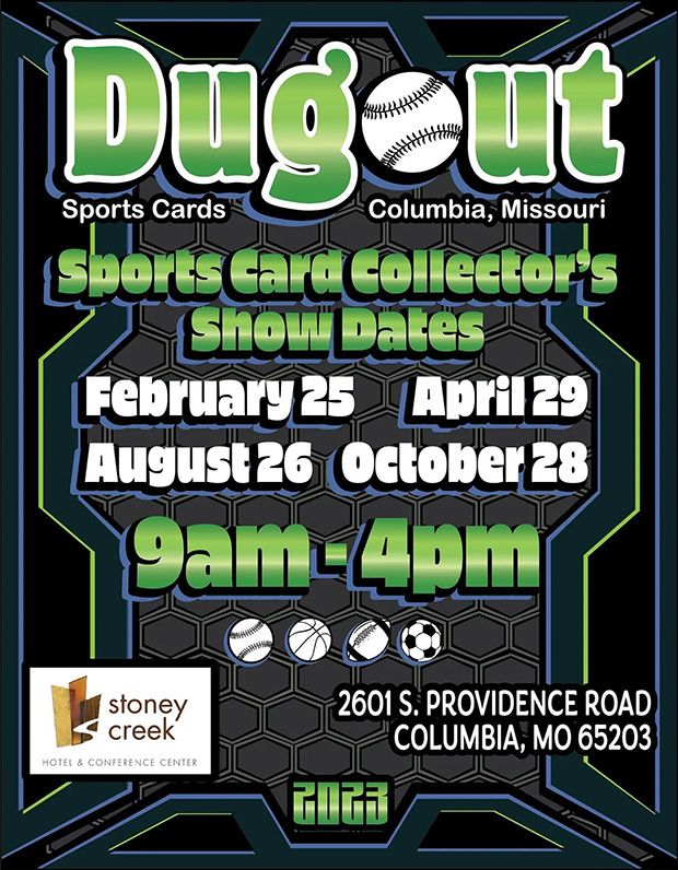 Dugout Sports Card Collector's Show | 2023 Dates | Event Flyer