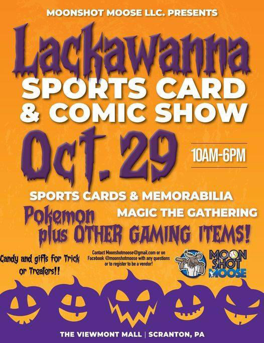 Lackawanna Sports Card & Comic Show | October 29, 2022 | Event Flyer