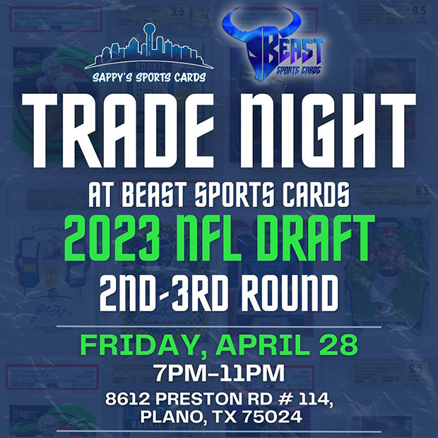 Beast Sports Cards Trade Night | April 28, 2023 | Event Flyer