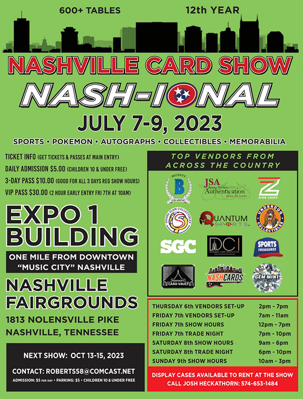 Nashville Card Show The Radicards® Calendar