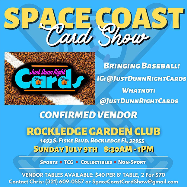 Space Coast Card Show | July 9, 2023 | Event Flyer