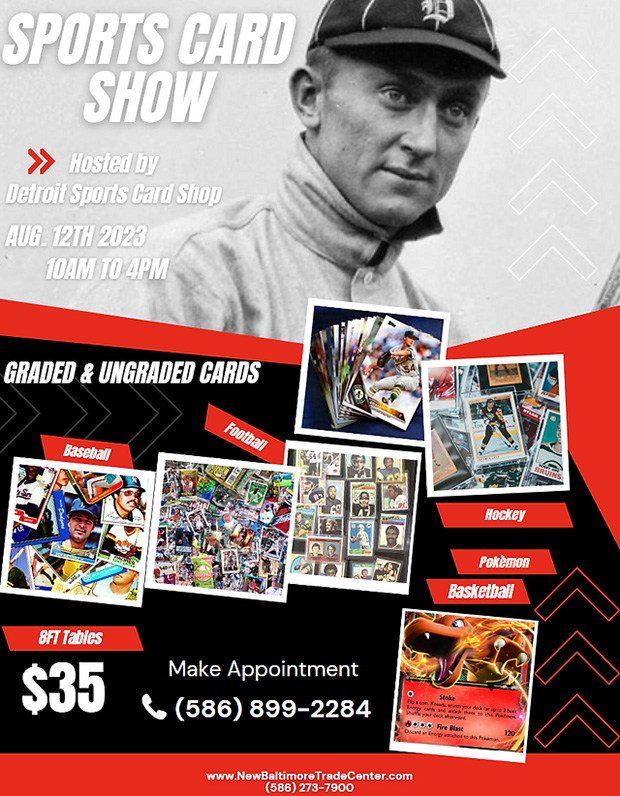 Detroit Sports Card Show | August 12, 2023 | Event Flyer