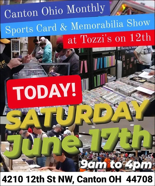 Canton Ohio Sports Card & Memorabilia Show | June 17, 2023 | Event Flyer