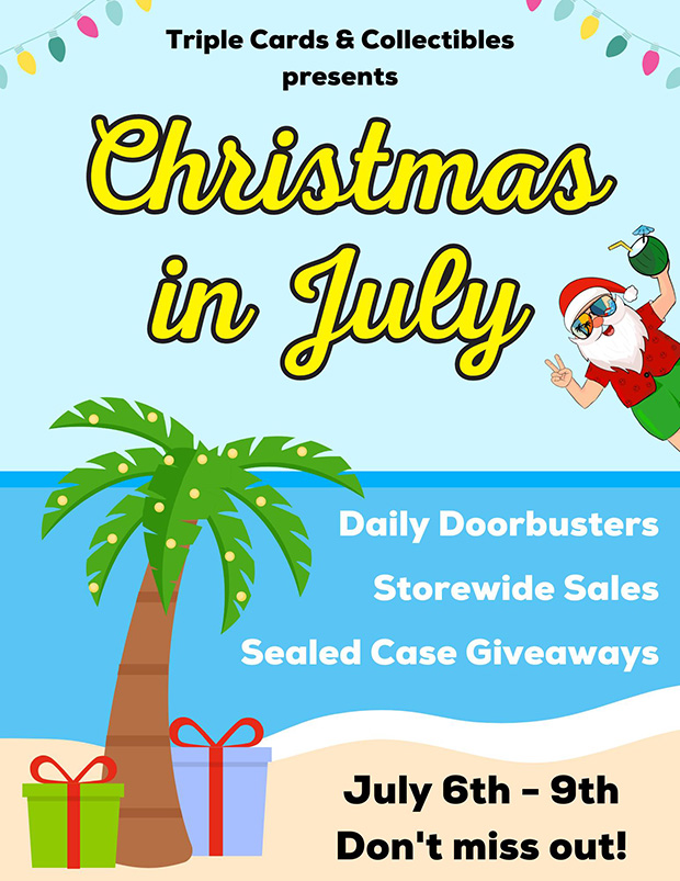 Christmas in July | July 6-9, 2023 | Event Flyer