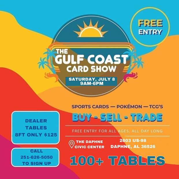 The Gulf Coast Card Show | July 8, 2023 | Event Flyer