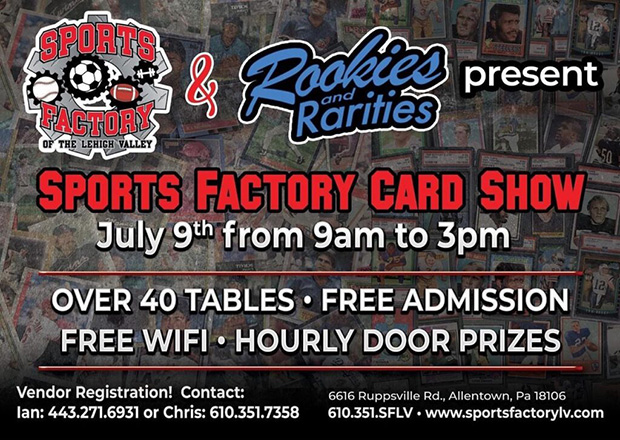 Sports Factory Card Show | July 9, 2023 | Event Flyer