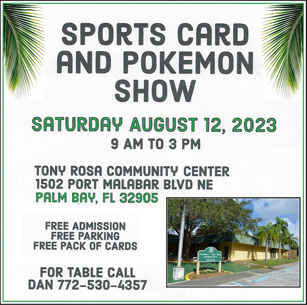 Sports Card and Pokemon Show | August 12, 2023 | Event Flyer