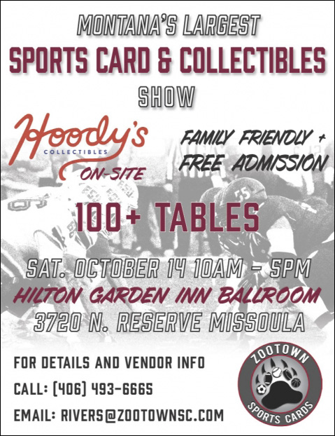 Montana Sports Card & Collectibles Show | October 14, 2023 | Event Flyer