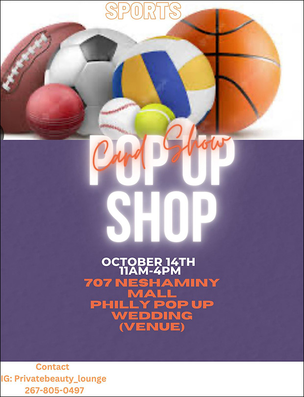 Pop Up Shop Card Show | October 14, 2023 | Event Flyer