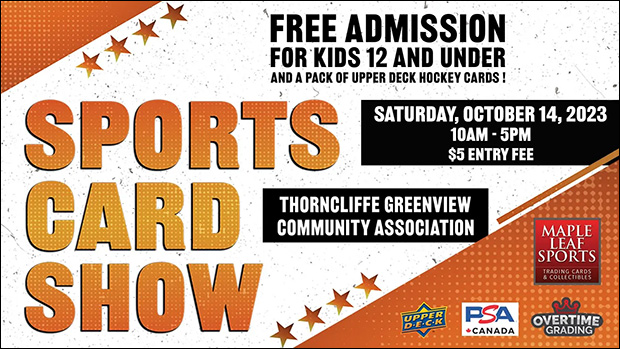 Thorncliffe Sports Card Show | October 14, 2023 | Event Flyer