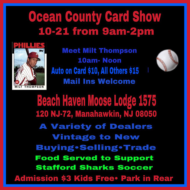 Ocean County Card Show | October 21, 2023 | Event Flyer