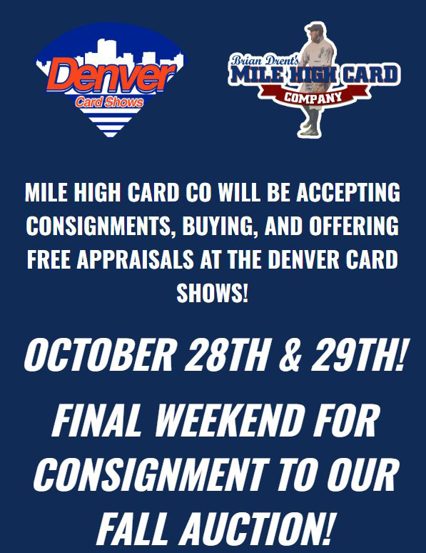 Denver Card Show | October 28-29, 2023 | Event Flyer