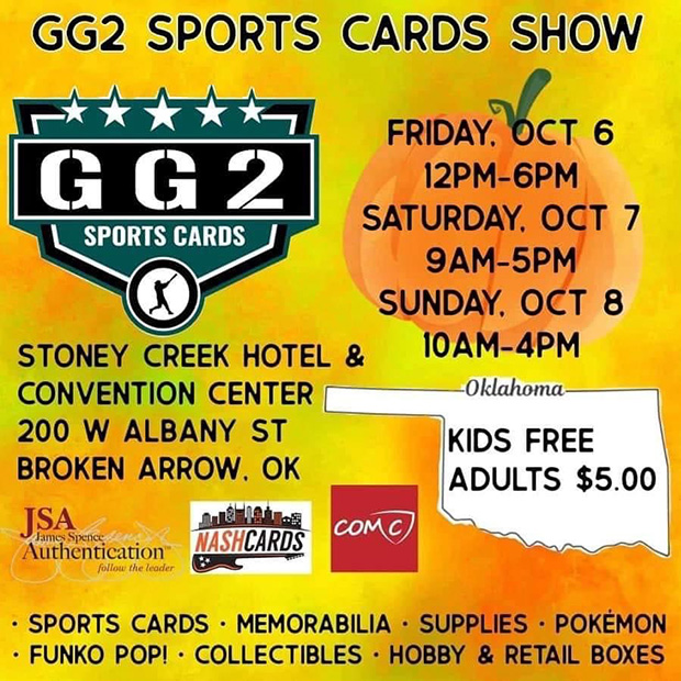 GG2 Sports Cards Show | October 6-8, 2023 | Event Flyer