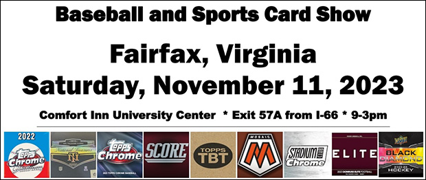 Fairfax Baseball and Sports Card Show | November 11, 2023 | Event Flyer