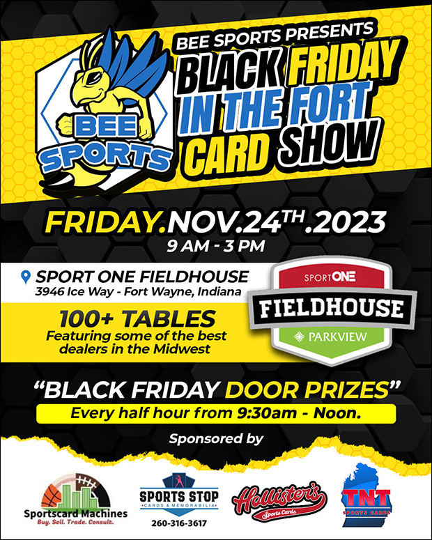 Bee Sports Black Friday Card Show | November 24, 2023 | Event Flyer