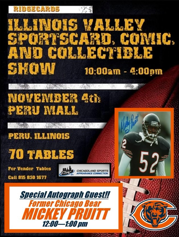 Illinois Valley Sportscard, Comic, and Collectible Show | November 4, 2023 | Event Flyer