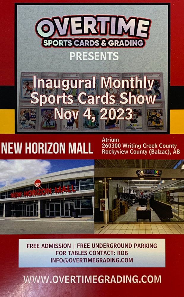 Overtime Sports Cards Show | November 4, 2023 | Event Flyer