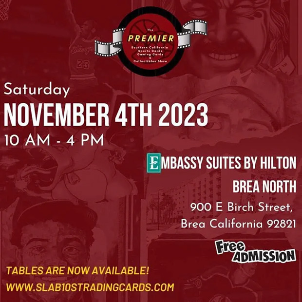 Premier Sports Cards & Collectibles Show | November 4, 2023 | Event Flyer